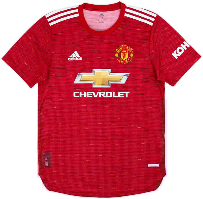 Camiseta auténtica de local del Manchester United 2020-21 B. Fernandes #18 - 9/10 - (M)