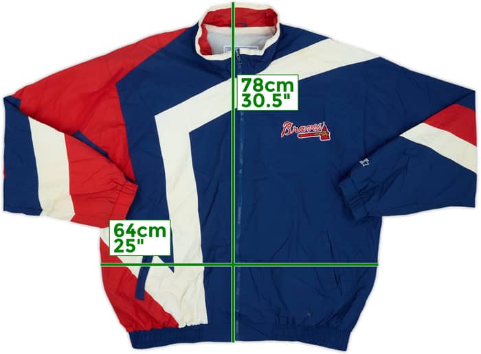 1990s Atlanta Braves Starter Full-Zip Windbreaker Jacket - 8/10 - (XL)