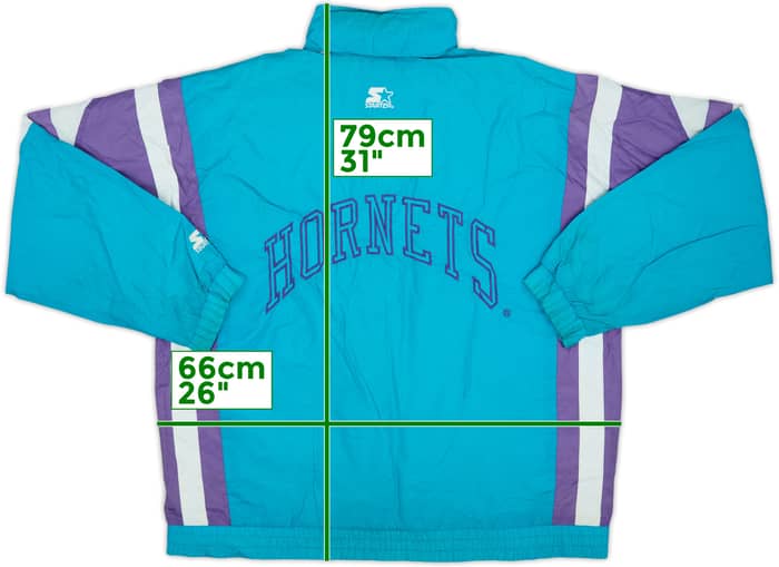 1990s Charlotte Hornets Starter Windbreaker Jacket - 8/10 - (L)