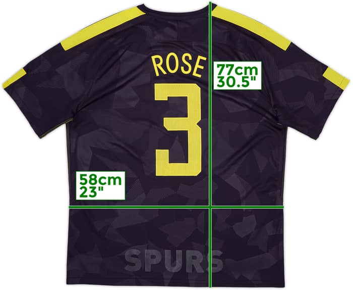 2017-18 Tottenham Third Shirt Rose #3 - 6/10 - (XL)