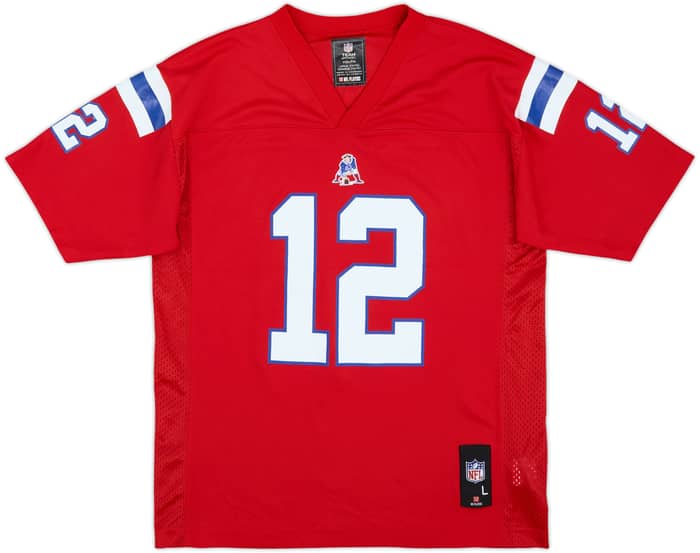 2012 New England Patriots Brady #12 NFL Replica Alternate Jersey - 7/10 - (L.Boys)