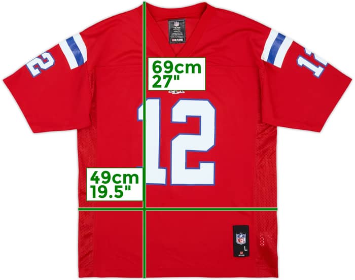 2012 New England Patriots Brady #12 NFL Replica Alternate Jersey - 7/10 - (L.Boys)