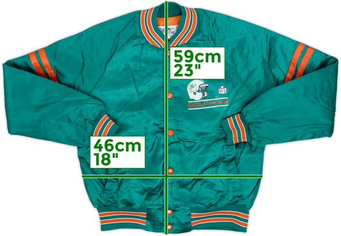 1990s Miami Dolphins Chalk Line Satin Varsity Jacket - 5/10 - (XL.Boys)