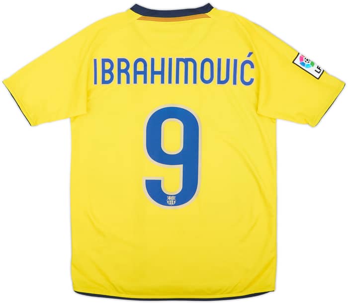 2008-10 Barcelona Away Shirt Ibrahimovic #9 - 6/10 - (XL.Boys)
