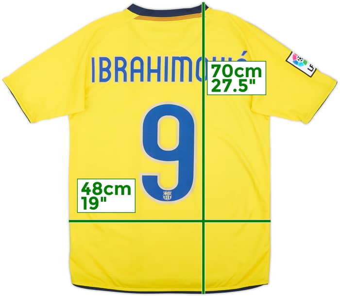 2008-10 Barcelona Away Shirt Ibrahimovic #9 - 6/10 - (XL.Boys)