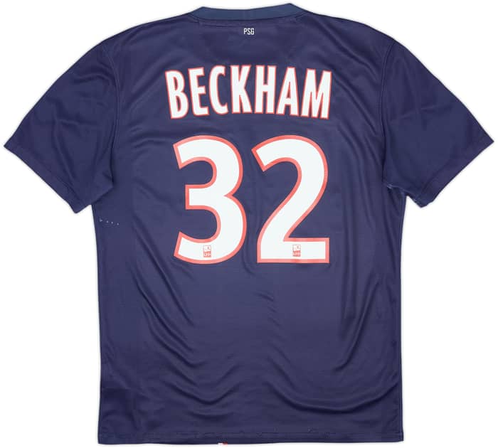 2012-13 Paris Saint-Germain Home Shirt Beckham #32 - 6/10 - (S)