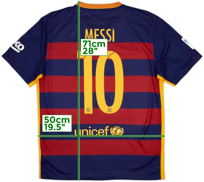 Camiseta de local del Barcelona 2015-16 Messi #10 - 7/10 - (M)