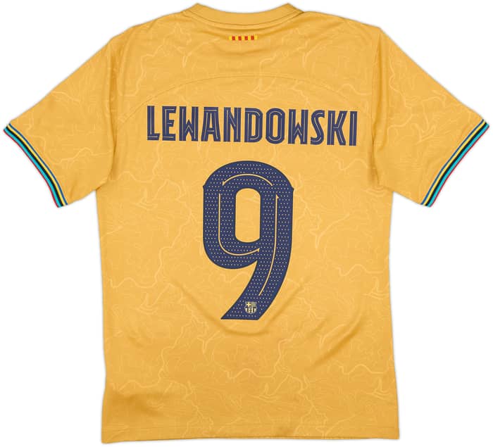 2022-23 Barcelona Away Shirt Lewandowski #9 - 8/10 - (S)