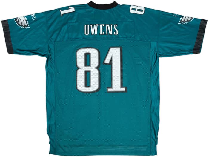 2005-06 Philadelphia Eagles Owens #81 Reebok On Field Home Jersey - 9/10 - (XXL)
