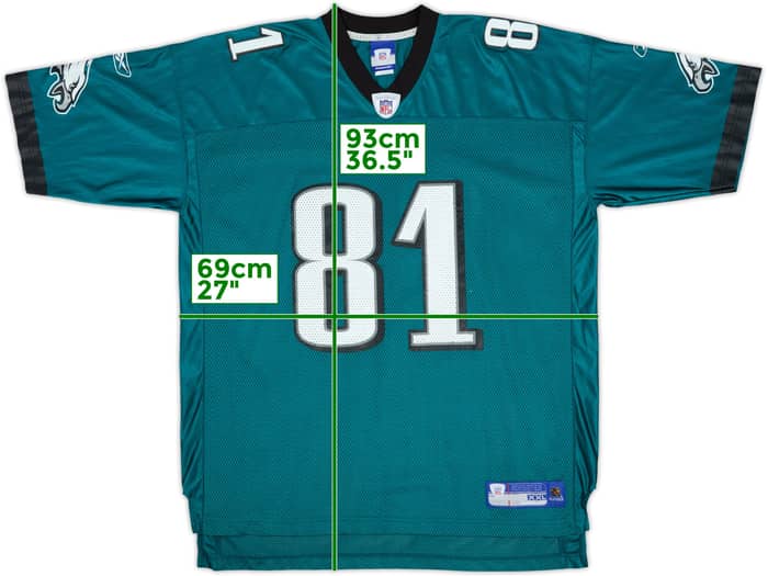2005-06 Philadelphia Eagles Owens #81 Reebok On Field Home Jersey - 9/10 - (XXL)