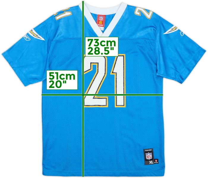 2007 San Diego Chargers Tomlinson #21 Reebok Replica Alternate Jersey - 7/10 - (XL.Boys)