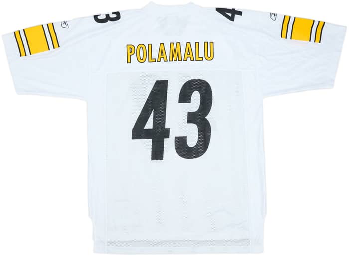 2009 Pittsburgh Steelers Polamalu #43 Reebok On Field Away Jersey - 9/10 - (L)