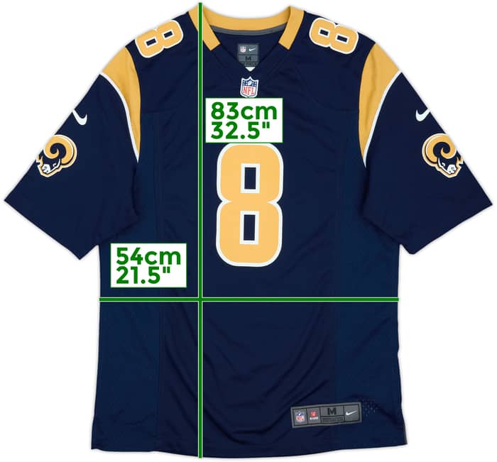 2012-14 St Louis Rams Bradford #8 Nike Game Home Jersey - 7/10 - (M)
