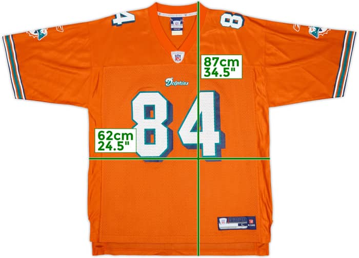 2007 Miami Dolphins Chambers #84 Reebok On Field Alternate Jersey - 9/10 - (L)