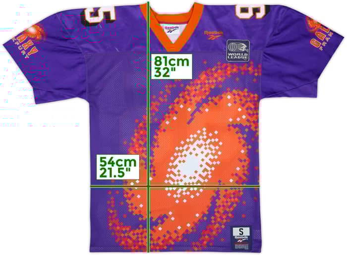 1995 Frankfurt Galaxy #95 Reebok Home Jersey - 6/10 - (S)