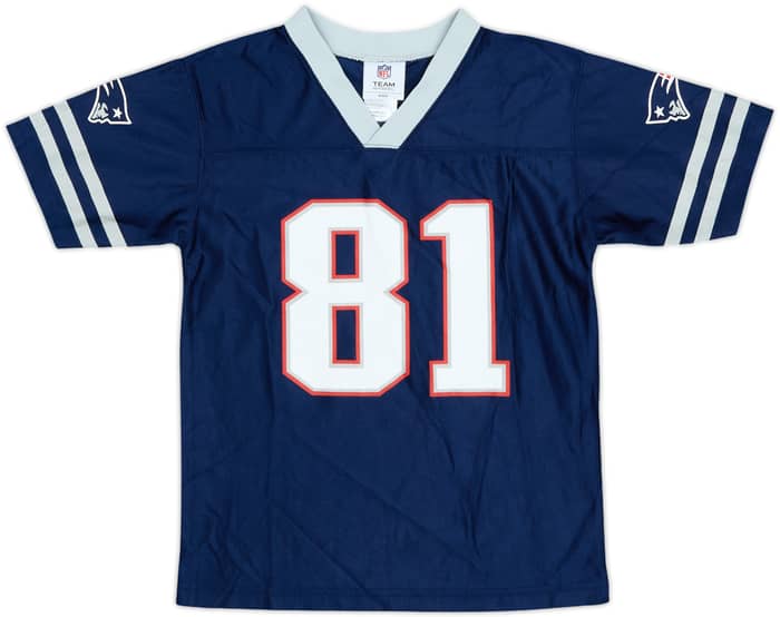 2010 New England Patriots Moss #81 NFL Replica Home Jersey - 9/10 - (S.Boys)