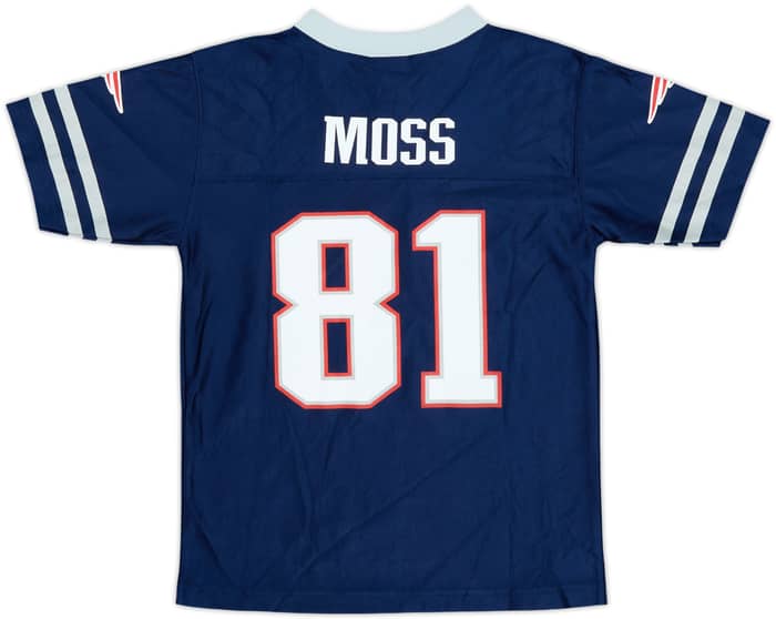 2010 New England Patriots Moss #81 NFL Replica Home Jersey - 9/10 - (S.Boys)