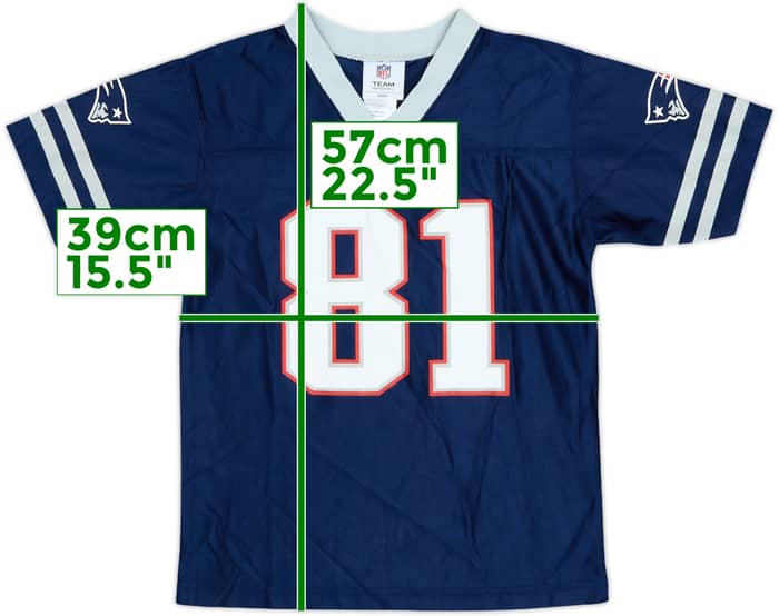 2010 New England Patriots Moss #81 NFL Replica Home Jersey - 9/10 - (S.Boys)