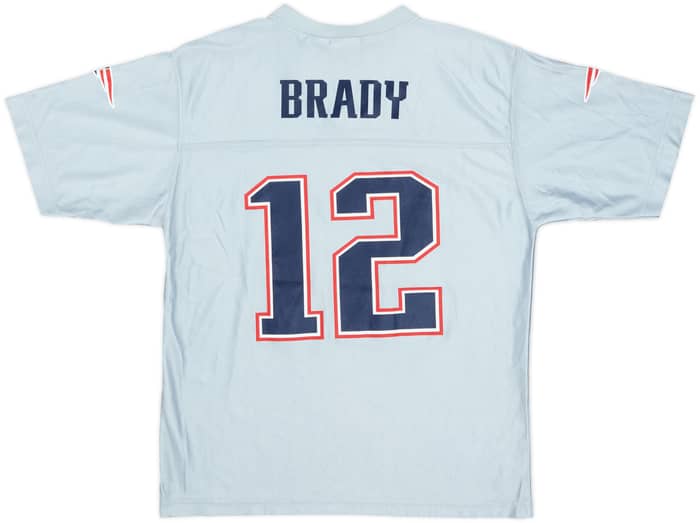 2008-11 New England Patriots Brady #12 NFL Replica Alternate Jersey - 9/10 - (L.Boys)
