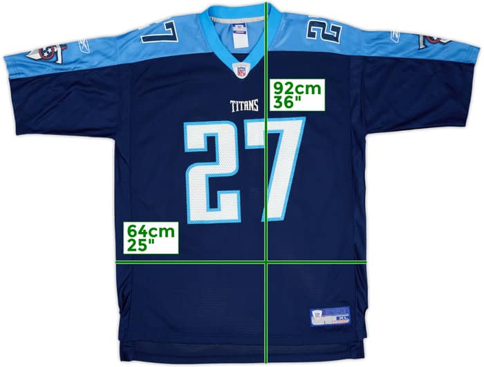 2002-03 Tennessee Titans George #27 Reebok On Field Home Jersey - 9/10 - (XL)