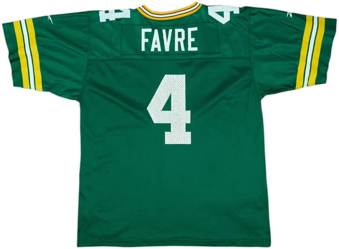 1997-98 Green Bay Packers Favre #4 Reebok Home Jersey - 6/10 - (XL)