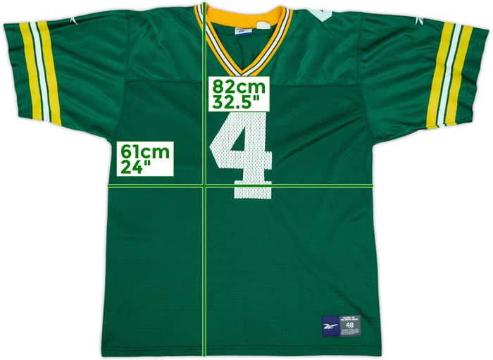 1997-98 Green Bay Packers Favre #4 Reebok Home Jersey - 6/10 - (XL)