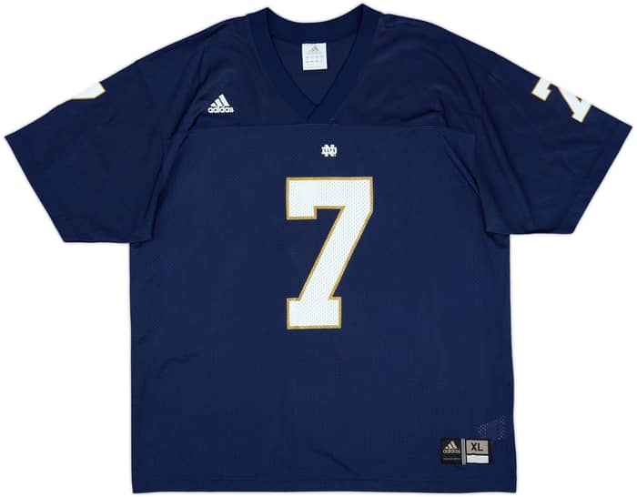 2005-06 Notre Dame Fighting Irish #7 adidas Home Jersey - 9/10 - (XL)