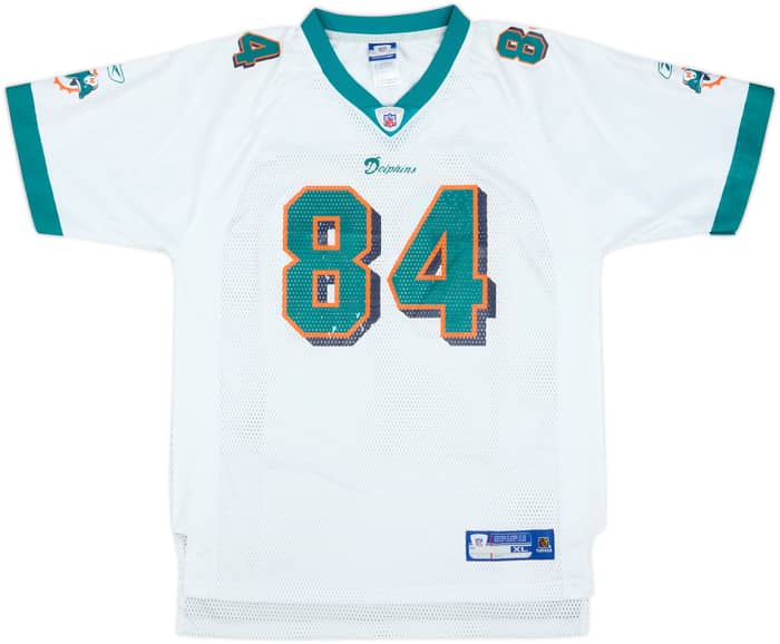 2005-06 Miami Dolphins Chambers #84 Reebok On Field Away Jersey - 6/10 - (XL.Boys)