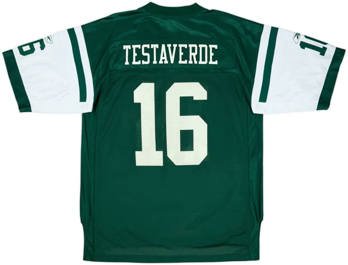 2002-04 New York Jets Testaverde #16 Reebok On Field Home Jersey - 8/10 - (L)