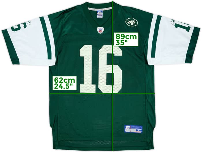 2002-04 New York Jets Testaverde #16 Reebok On Field Home Jersey - 8/10 - (L)