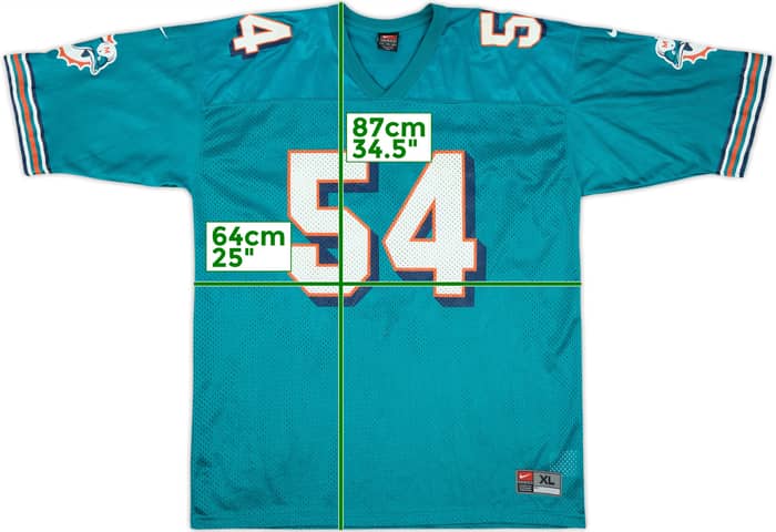 2000 Miami Dolphins Z.Thomas #54 Nike Home Jersey - 8/10 - (XL)