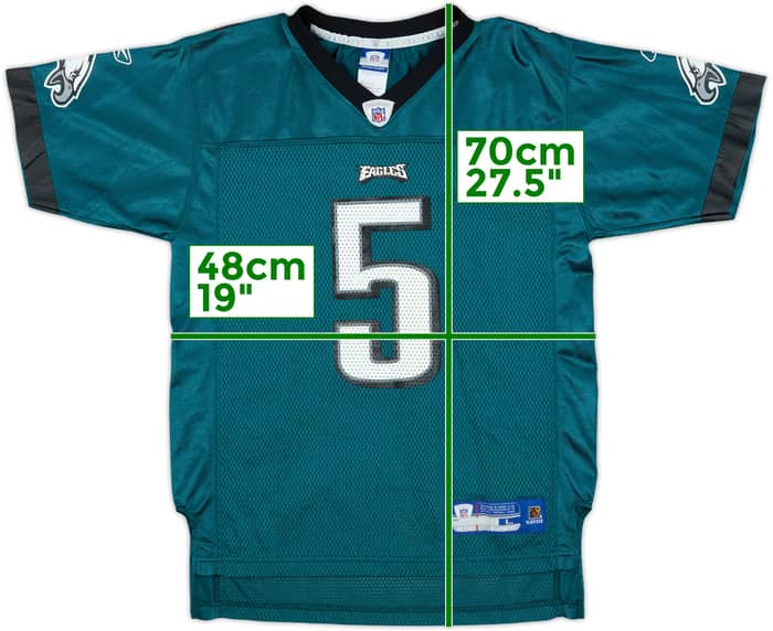 2005-06 Philadelphia Eagles McNabb #5 Reebok On Field Home Jersey - 7/10 - (L.Boys)