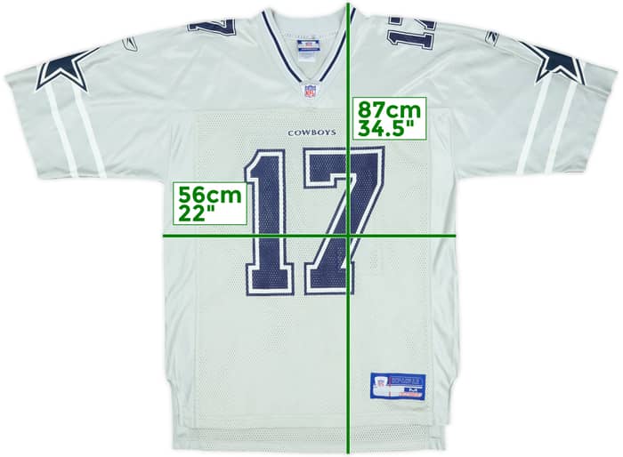 2002-03 Dallas Cowboys Carter #17 Reebok On Field Alternate Jersey - 8/10 - (M)
