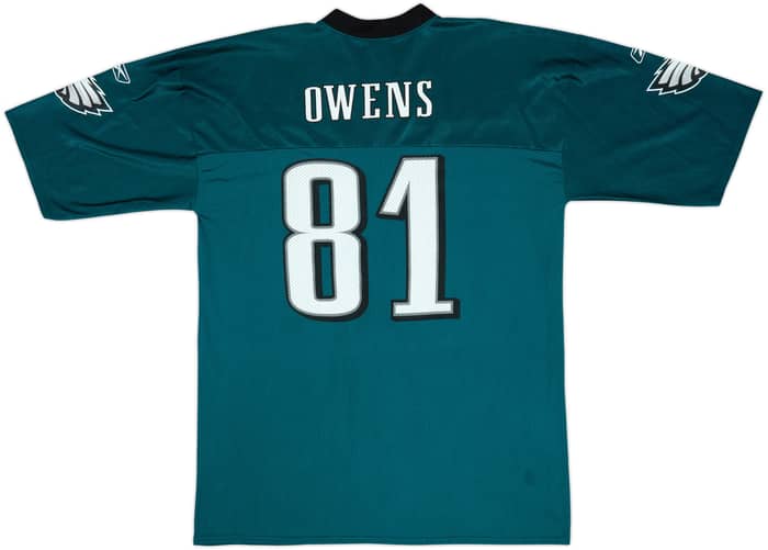 2005-06 Philadelphia Eagles Owens #81 Reebok Replica Home Jersey - 9/10 - (XL)