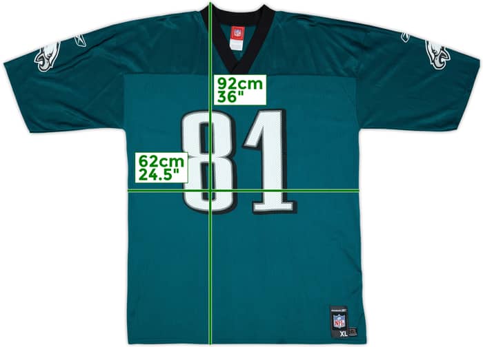 2005-06 Philadelphia Eagles Owens #81 Reebok Replica Home Jersey - 9/10 - (XL)