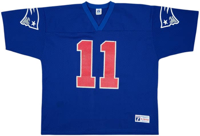 1993 New England Patriots Bledsoe #11 Logo 7 Home Jersey - 8/10 - (XL)
