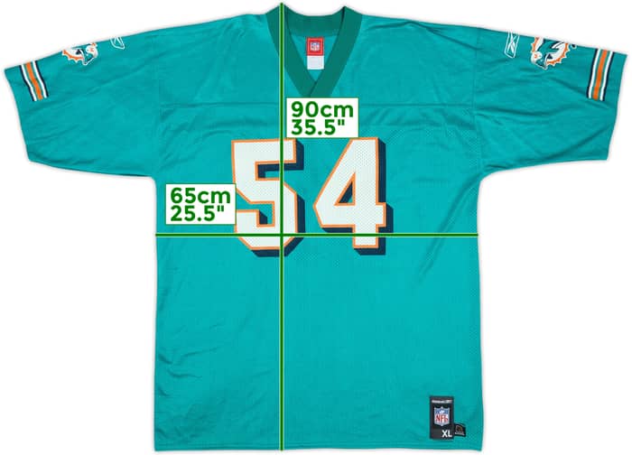 2005-06 Miami Dolphins Thomas #54 Reebok Replica Home Jersey - 8/10 - (XL)