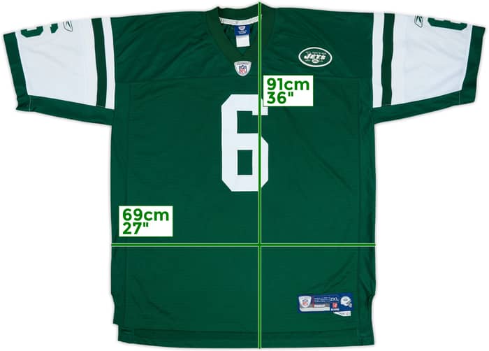 2009-11 New York Jets Sanchez #6 Reebok Premier Home Jersey - 7/10 - (XXL)