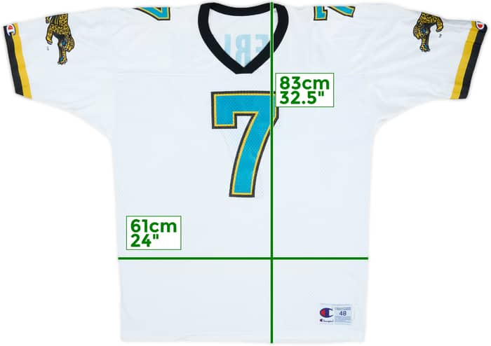 1995 Jacksonville Jaguars Beuerlein #7 Champion Away Jersey - 9/10 - (XL)