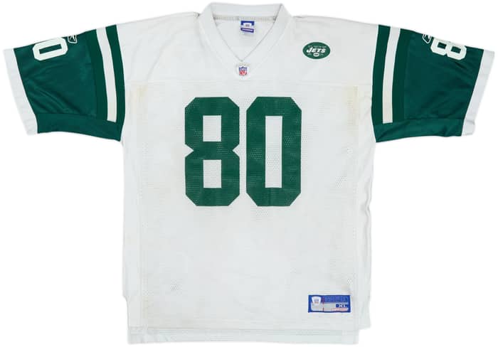 2002-04 New York Jets Chrebet #80 Reebok On Field Away Jersey - 6/10 - (XL)