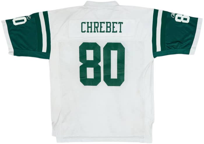 2002-04 New York Jets Chrebet #80 Reebok On Field Away Jersey - 6/10 - (XL)