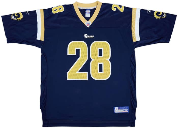 2002-04 St Louis Rams Faulk #28 Reebok On Field Home Jersey - 6/10 - (XL)