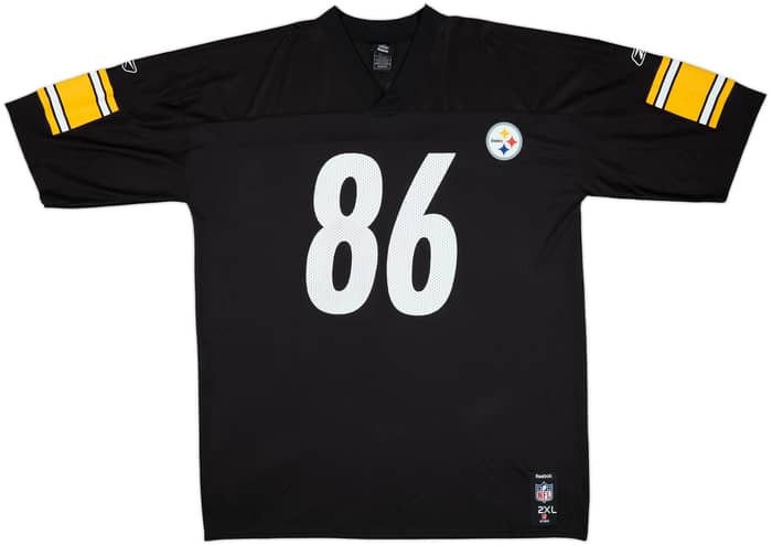 2008-11 Pittsburgh Steelers Ward #86 Reebok Replica Home Jersey - 8/10 - (XXL)