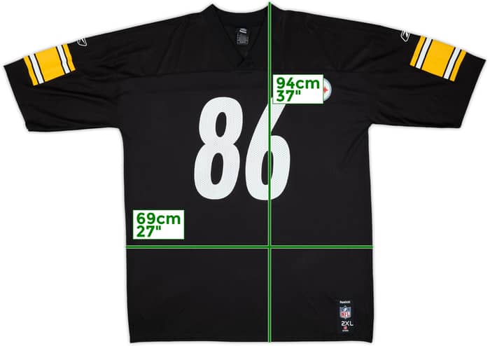 2008-11 Pittsburgh Steelers Ward #86 Reebok Replica Home Jersey - 8/10 - (XXL)