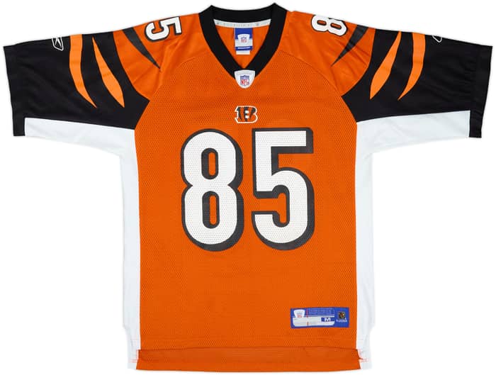 2005-06 Cincinnati Bengals C. Johnson #85 Reebok On Field Alternate Jersey - 5/10 - (M)
