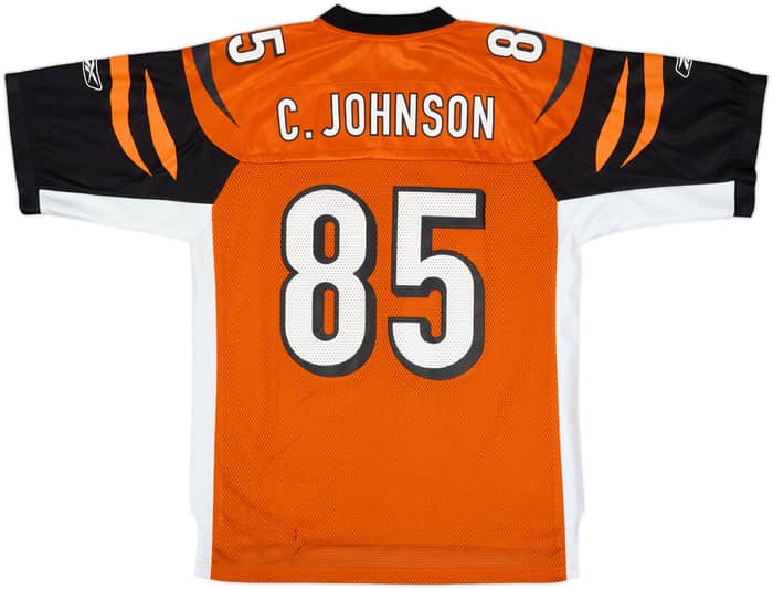 2005-06 Cincinnati Bengals C. Johnson #85 Reebok On Field Alternate Jersey - 5/10 - (M)