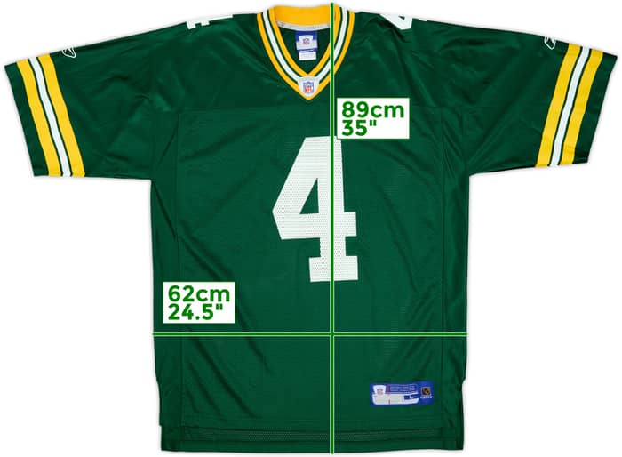 2005-06 Green Bay Packers Favre #4 Reebok On Field Home Jersey - 9/10 - (L)
