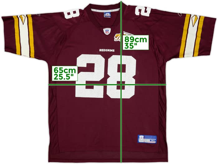 2002 Washington Redskins D.Green #28 Reebok On Field Home Jersey - 5/10 - (XL)