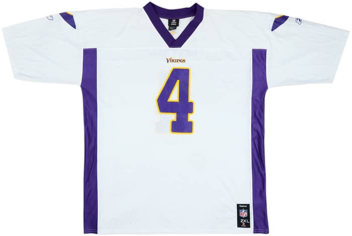 2009-10 Minnesota Vikings Favre #4 Reebok Replica Away Jersey - 8/10 - (XXL)
