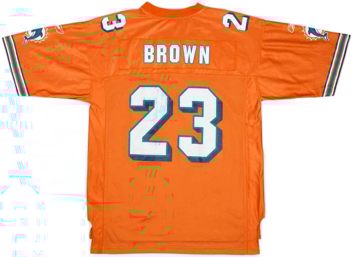 2007 Miami Dolphins Brown #23 Reebok On Field Alternate Jersey - 6/10 - (L)